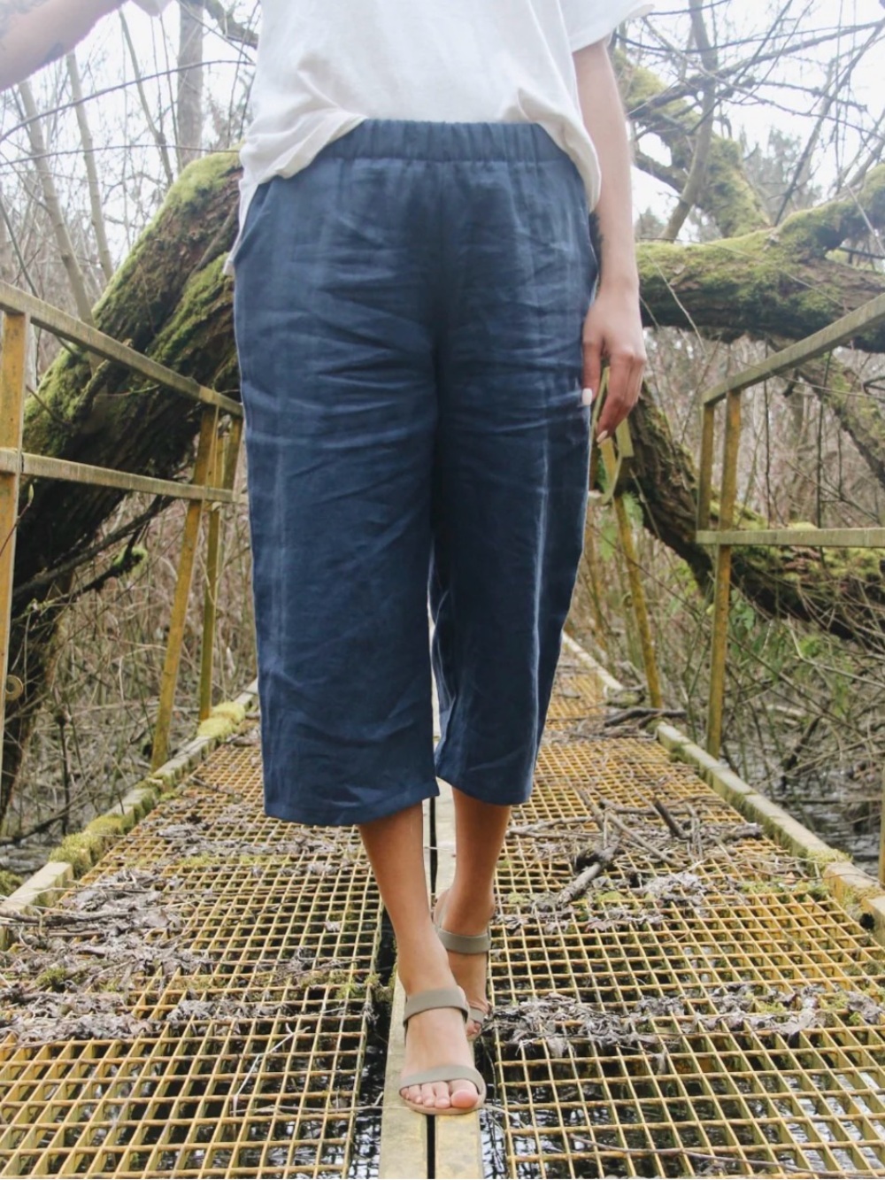 🇨🇦 Uniform Handmade pedal pusher linen pants